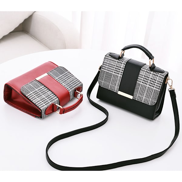 Fashion Damväska Läder Mode Handväska PU Axelväska Liten Flik Crossbody Väska Dam Crossbody Väska Specialpris, svart
