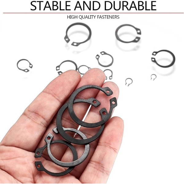 300 Delar E-clips Extern Låsring Kit, Snap Circlip Sortiment, Circlip Låsringar, M4-M28