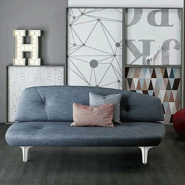 4 pakkauksen metalliset sohvan jalat, modernit huonekalujen jalat - hopea, HANB