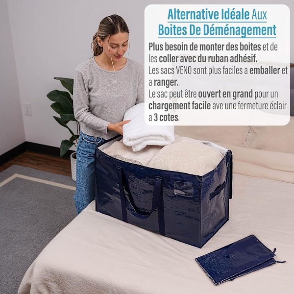 1-pack extra stor väska, dragkedja, kraftig förvaringsväska, alternativ till kartongförvaring, klädförvaringsväska, resväskor, etikettficka