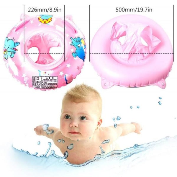Rosa Baby Flytväst Uppblåsbar Simring Uppblåsbar Båt för Baby Flickbad