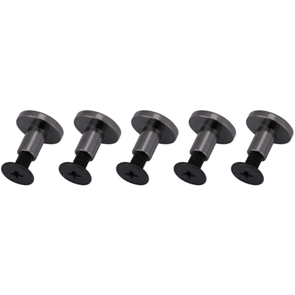 Set med 20 platta mässingsnitar för bältesrem, bagageskruv, lädervaror (8 mm)