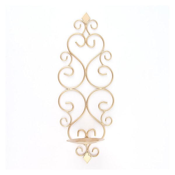 Kynttilänjalkojen setti, 2 kpl, kynttelikkö Porte Motural Wall Moeral Mary Mary Candle, kaariharja seinälle makuuhuoneen kylpyhuoneen sisustukseen, kulta