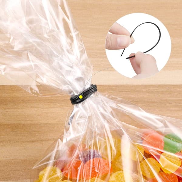 Pakke med 500 plastbelagte kabelbindere 15 cm - kabelbindere.