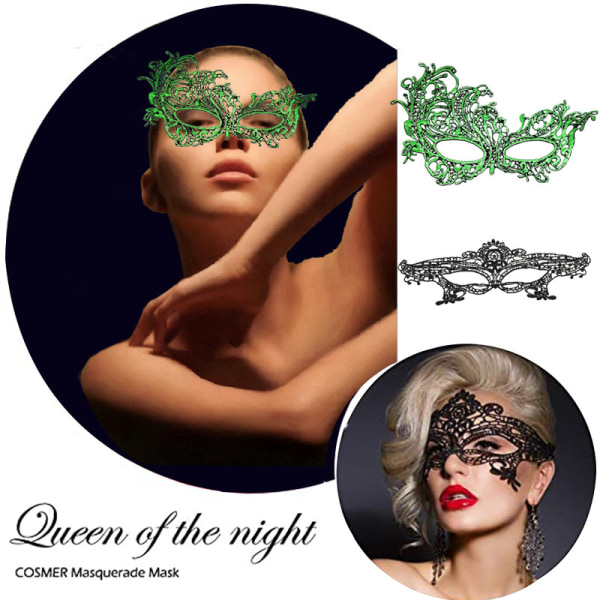 6 modeller venetiansk mask för kvinnor spets venetiansk mask för balkostymer