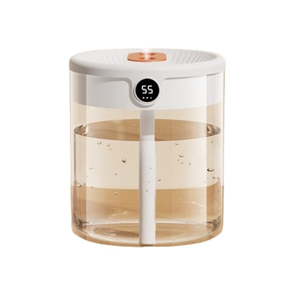(Hvit) Romluftfukter, 2L for enkelt soverom, automatisk luftfukter, diffusor luftfukter for skrivebordsplanter