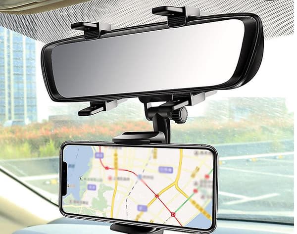 Mobiltelefonholder til bil, bakspejl, navigation, klips, telefonstand