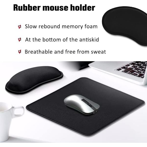 Håndledsstøtte sæt, 1-delt musehåndledsstøtte puder til computer, bærbar computer, kontorarbejde, computerspil - Memory Foam mønster