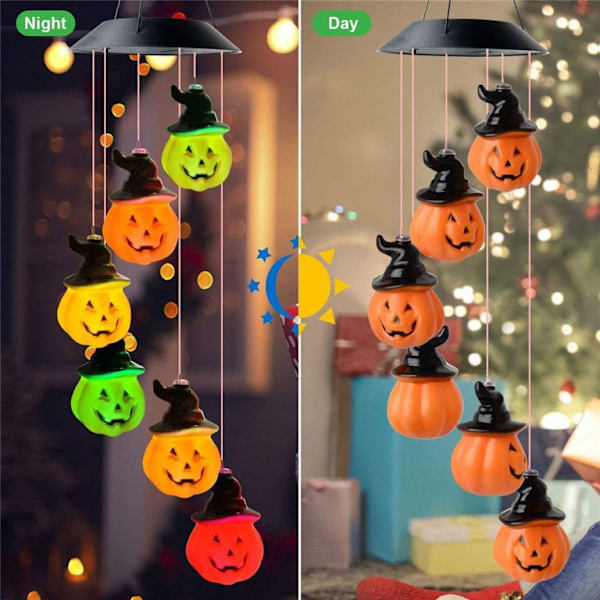 1 kpl aurinkokäyttöiset kurpitsavalot Halloween-koristeluun ulkona, väriä vaihtavat ulkovalot Halloween-juhliin, kuistin ja pihan koristeluun