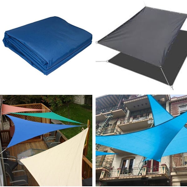 Triangulärt solsegel för utomhusbruk 3x3x3m - Trädgård Pool utomhus Auvvent Blå