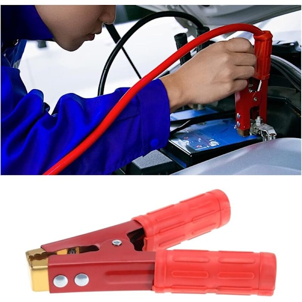 2 stk. 1000a Booster Batteri Krokodille Batteri Batterioplader Clip Stik Tilbehør til Lastbiler Bord Lastbil Lastbil Batteri