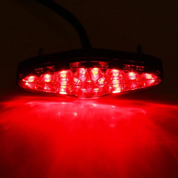 Takavalo Derbi Sendaan, jossa jarruvalo moottoripyörään, 12V 15 LED moottoripyörän jarruvalo takana, takavalo ATV Dirt Bike Universal Smoking Fi