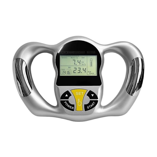 Bærbar Kropsfedtanalyse Digital BMI Monitor Håndholdt Kropsfedtmåler BMI Kaloriemåling LCD Skærm Sundhedsmonitor