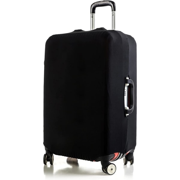 Kuffertbetræk - Elastisk Chiffon-bagagebetræk til 22-24 tommer kuffert (sort)