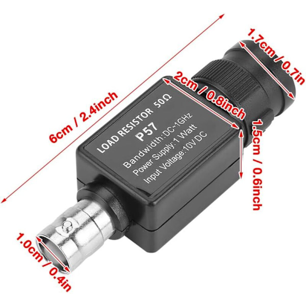 DC 10V P57 1 GHZ Bandbredd 50 Ω BNC till BNC Hona 50KY Q9 Lastmotstånd Adapter Strömförsörjningsenhet Terminator Kontakt Tillbehör