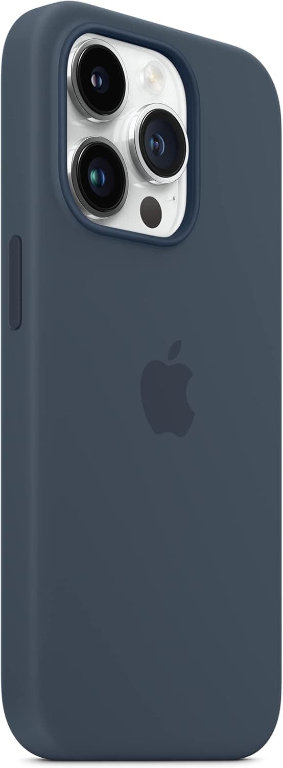 iPhone 14 Pro -silikonikotelo MagSafella - myrskynsininen