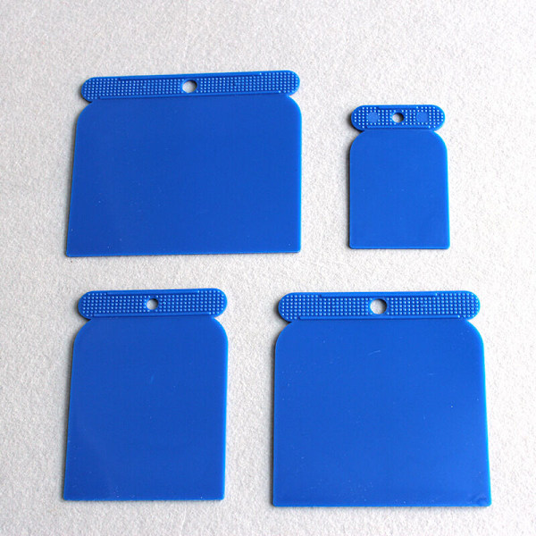 Sett med 4 japanske plastspatler - 50 mm 80 mm 100 mm 120 mm - Japanske sparkelkniver - Karosserispatler - For oppussing bil - blå oppussing