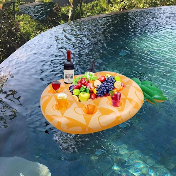 1 st 7 hål flytande poolbar uppblåsbar flaskhållare flytande pool uppblåsbar bricka flytande bar, spa flytande bar för utomhusbruk vid simning