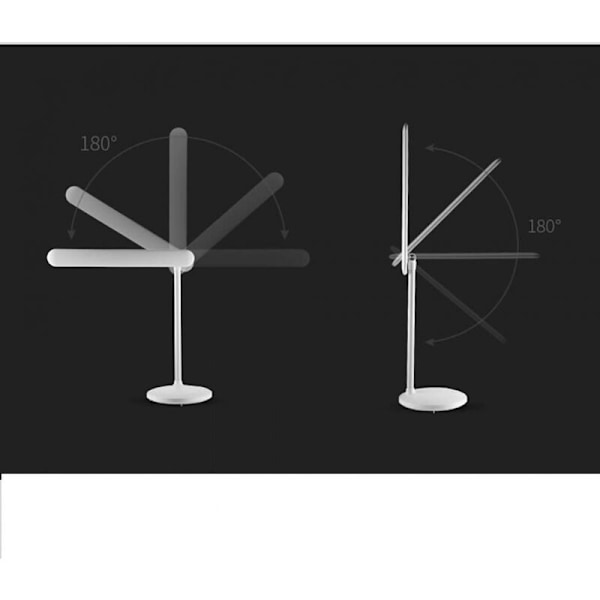 Uendelig gradering skrivebordslampe for smarthus, sammenleggbar leselampe for studenthjem, oppladbar, for beskyttelse av hvite studenters øyne