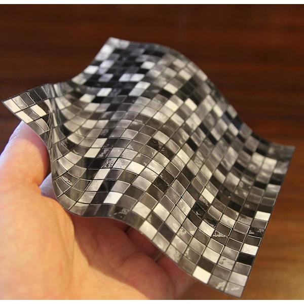 24 ark sort/hvide køkken- og badeværelsesfliser klistermærker til flade tryk, der dækker 6 x 6 tommer 15 x 15 cm fliser, der klæber til væggen, aftagelige fliser
