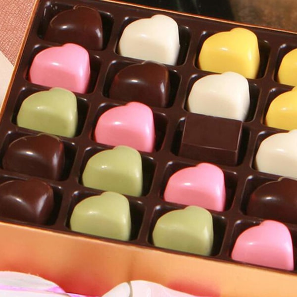 Sjokoladeform av polykarbonat, DIY-form 21 Mini Hjerteformet Klar