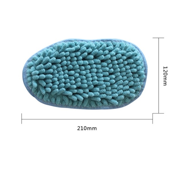 2 dæk mikrofiber dampbørste måtter med damp handsker, lang bunke model