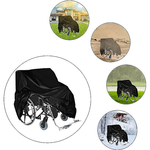 Kørestolsovertræk (100cm * 75cm * 100cm), beskyttelse til opbevaring af elektriske kørestole, vandtæt elektrisk kørestolsovertræk med elastisk bundsnor