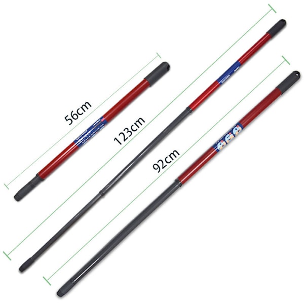 CRTHL 3-delad 6,7-12,9m Ersättningsskaft för Spin Mop Kompatibel med Vileda Triangulär Spin Mop Bas EasyWring Refiller för Golvrengöring