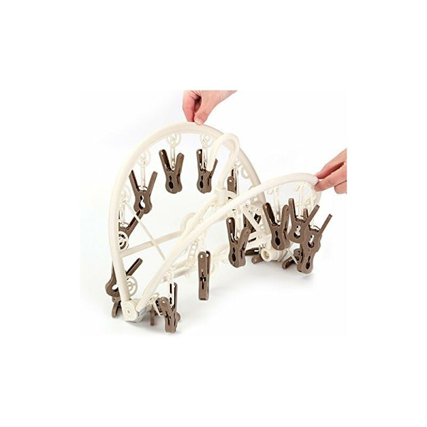 Baby kids clips for hanging hangers plastic hanger Tan sock lingerie rack folding clips clothes pole 1, Lotus root starch