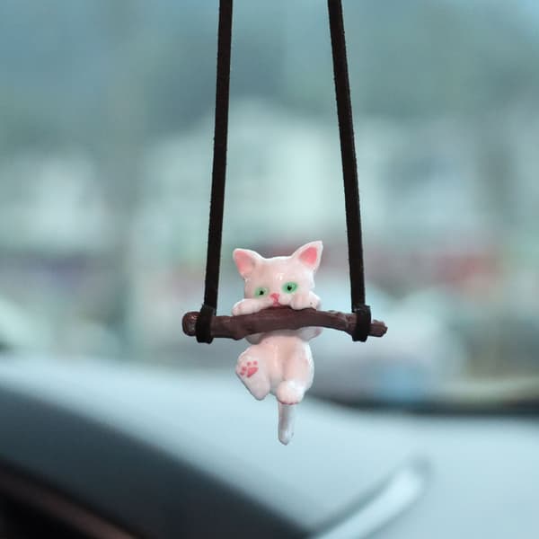 Swing Cat Doll Bilophæng Bil Interiør Tilbehør Bilophæng Bil Tilbehør Vedhæng
