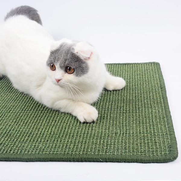 Kattklösmatta, Sisalkattklösmatta, Kattklösare, halkfri kattkloskötsel leksak, skydda möbler och soffor 40×60cm（slumpmässig färg）