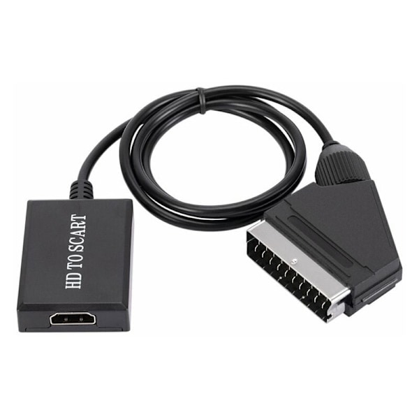 HDMI til SCART-konverter HD 1080p lyd- og videokonverter for HDMI til SCART Sky Box STB