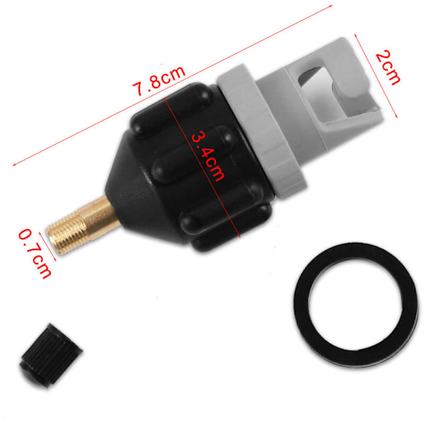 Adapter Kajak Pumpe Oppustning tip kompressor tilbehør Inflator materiale til sup paddle oppustelig kajak pneumatisk båd
