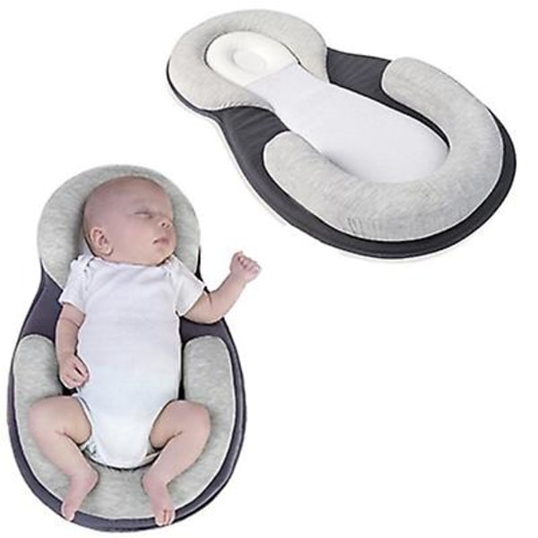 Baby head correction anti-eccentric head pillow, anti-overflow milk positioning pillow (beige)