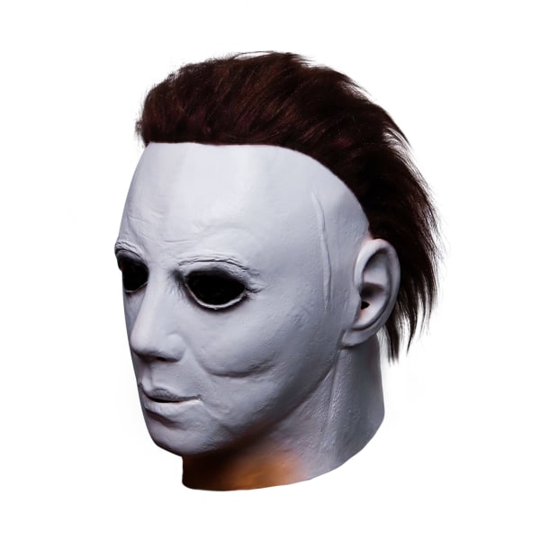 Halloween Michael Myers Maske, Horror Horror Hit Movie Game Face Hodeplagg med Hår Full Head Mask Kostyme