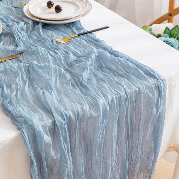 Bryllup, fødselsdagsfest dug, lyseblå