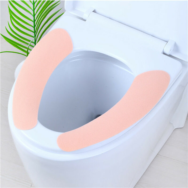4 paria lämmitettyjä WC-istuimen pehmusteita kylpyhuoneisiin, hellävaraiset ja kannettavat WC-istuimen pehmusteet, pestävät ja uudelleenkäytettävät WC-istuimen pehmusteet, 4 väriä