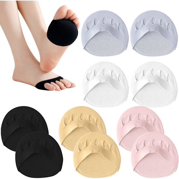 Plantar Pad, Halva Inläggssulor Damskor, Plantar Och Hälkuddar, Dam Metatarsal Pad, 5 Par Sfäriska Kuddar Som Lindrar Svettiga Fötter