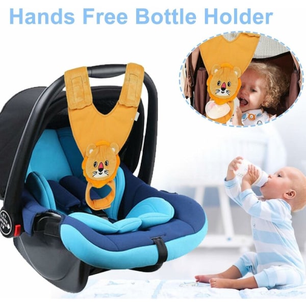 -Hands Free Flaskhållare - Flaskhållare Baby Hands Free Flaskhållare Justerbar Självmatande Barnvagn Sängfäste Dryck Matning Stöd Rem