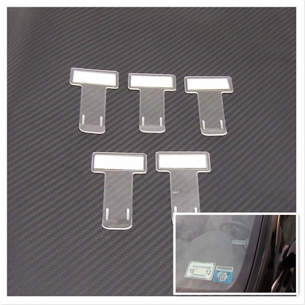 5 stk. Plastik Bil Kvitteringsklemme (Transparent Farve)
