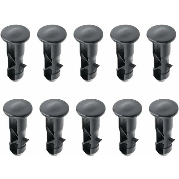 65 x 18 mm erä 10 saranatapilla mustille muovirullien kansille 240 litran ja kaupallisten kotitalousroska-astioiden mustassa muovissa