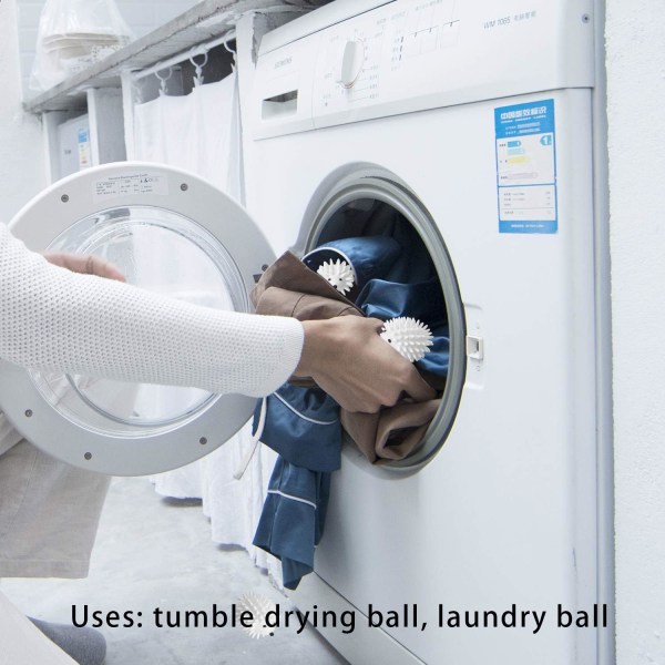 4-paks vasketørketrommel, gjenbrukbar klesvaskball av plast med Hed