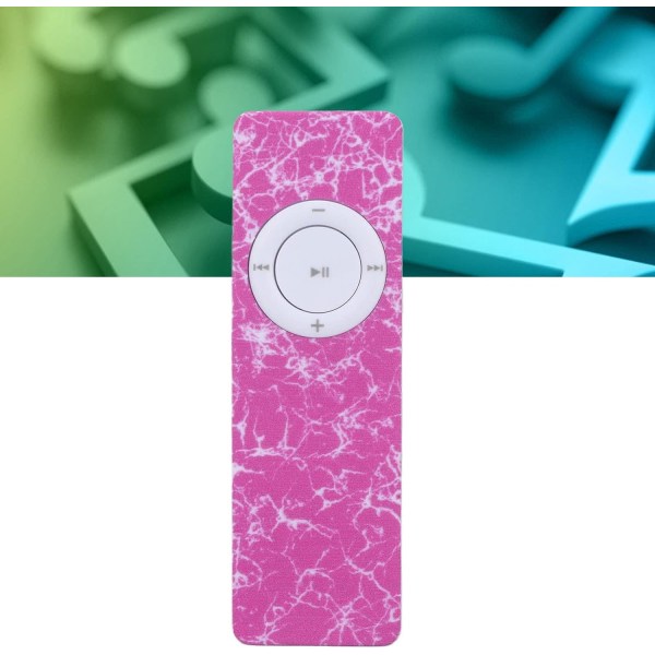 Pink MP3-afspiller, skolegave til børn Hifi bærbar MP3-afspiller med tabsfri lyd, kompatibel med 64 GB hukommelseskort, egnet til løb.