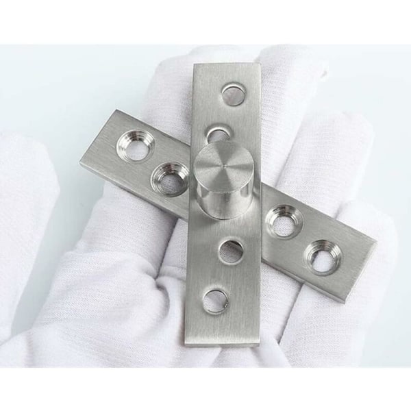 Ruostumattomasta teräksestä valmistettu 360° kääntyvä sarana piilo-oveen, 100 mm x 23,7 mm, 2 kpl