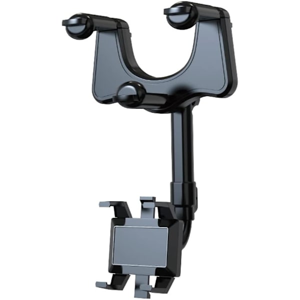 Bilens bakspeil telefonholder, universell 360 graders roterende bilens bakspeil telefonholder for GPS-smarttelefoner, 3-5,5 tommers bredde