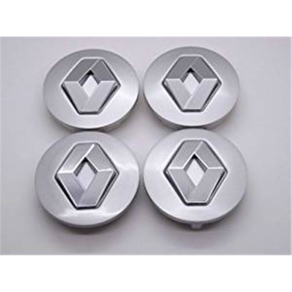 Sett med 4 deksler for Renault 57 mm aluminiumsfelg - Merke - Emblem - Logo - Mégane - Espace - Laguna - Scenic - Clio
