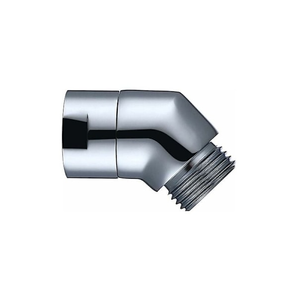 1 rom hånddusj hånddusj dusj, 135 ° Elbage tilt dusjhodeadapter, messing dusjadapter, for universelt grensesnitt på 1/2 tomme dusj (krom