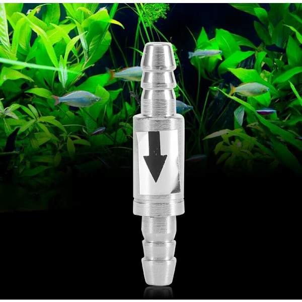 Anti-returventil i korrosjonsbestandig rustfritt stål og slitesterk CO2 for akvarium CO2-system CO2-diffuser for akvarium og luft, 1 stk