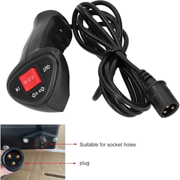 Vinsch Fjärrkontrollsystem Vinschkontroller Elec, Vinschkontroller Elektrisk Fjärrkontroll Universal ATV Tillbehör Tippvagn Brytare