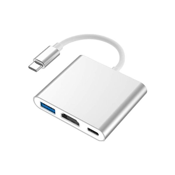 Type-C - HDMI + USB HD -kaapeli kaapeli-asema kaapelinmuunnin 3 in 1 4K
